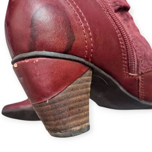 L'artiste Women's Belgard Leather Boots in Bordeaux Red size 38 - Picture 4 of 10